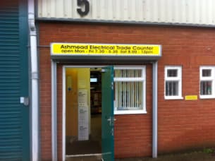 The Ashmead Electrical trade counter entrance at Unit 5